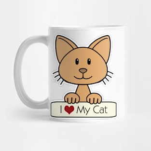 Orange Cat - I Love My Cat Mug